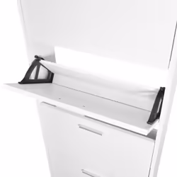 vidaXL Wooden Shoe Cabinet with 5 Compartments White Storage Rack Organiser - Additional view 4