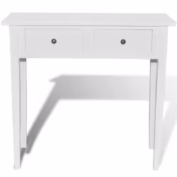 vidaXL Dressing Console Table with 2 Drawers White Makeup Vanity Stand Desk