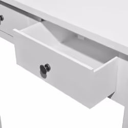 vidaXL Dressing Console Table with 2 Drawers White Makeup Vanity Stand Desk - Additional view 4