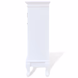 vidaXL Cabinet with 5 Drawers 2 Shelves White Glass Door for Storage Unit - Additional view 4