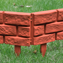 vidaXL 11x Garden Lawn Fencing Divider Brick Design Edging Farm Yard Border