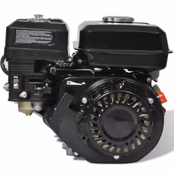 vidaXL Petrol Engine 6.5HP 4.8kW Black Gasoline Recoil Start Generator Motor