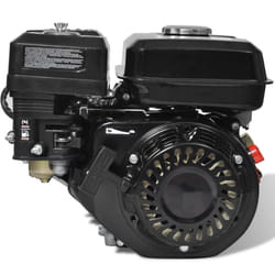 vidaXL Petrol Engine 6.5HP 4.8kW Black Gasoline Recoil Start Generator Motor