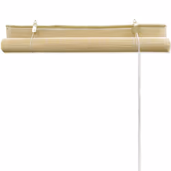 vidaXL Roller Blinds 80x160cm Natural Bamboo Daynight Window Sunscreen Drape