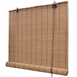 vidaXL Roller Blinds 100x160cm Brown Bamboo Home Window Shade Drape Curtain