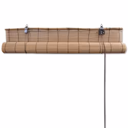 vidaXL Roller Blinds 100x160cm Brown Bamboo Home Window Shade Drape Curtain
