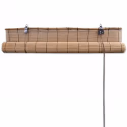 vidaXL Roller Blinds 120x220cm Brown Bamboo Window Curtain Drape Sunscreen