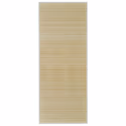 Rectangular Natural Bamboo Rug 80 x 200 cm
