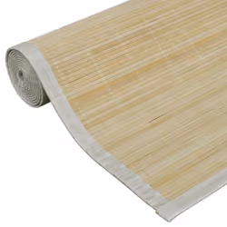 vidaXL Rug 80x300cm Rectangular Natural Bamboo Floor Carpet Area Mat Cushion