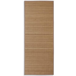 VidaXL 241337 area rug Indoor Floor mat Rectangle Bamboo, PVC, Polyester, Polypropylene (PP) Brown