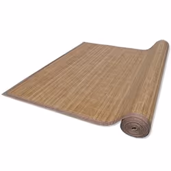 VidaXL 241337 area rug Indoor Floor mat Rectangle Bamboo, PVC, Polyester, Polypropylene (PP) Brown