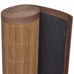 VidaXL 241337 area rug Indoor Floor mat Rectangle Bamboo, PVC, Polyester, Polypropylene (PP) Brown - Additional view 4