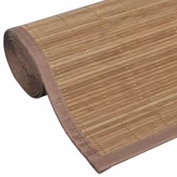Rectangular Brown Bamboo Rug 120 x 180 cm