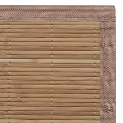 Rectangular Brown Bamboo Rug 120 x 180 cm - Additional view 4