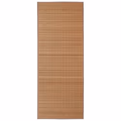 VidaXL 241340, Indoor, Floor mat, Bamboo, PVC, Polyester, Polypropylene (PP), Brown, Monochromatic, Rectangle