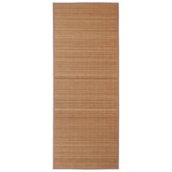VidaXL 241340 area rug Indoor Floor mat Rectangle Bamboo, PVC, Polyester, Polypropylene (PP) Brown