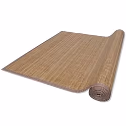 VidaXL 241340 area rug Indoor Floor mat Rectangle Bamboo, PVC, Polyester, Polypropylene (PP) Brown