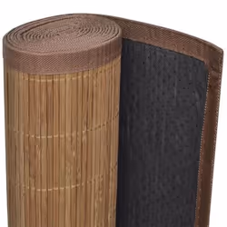 VidaXL 241340 area rug Indoor Floor mat Rectangle Bamboo, PVC, Polyester, Polypropylene (PP) Brown - Additional view 4