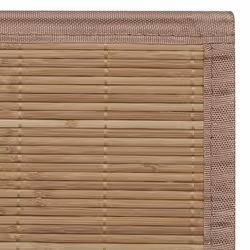 VidaXL 241340 area rug Indoor Floor mat Rectangle Bamboo, PVC, Polyester, Polypropylene (PP) Brown - Additional view 6