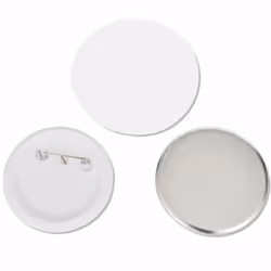 vidaXL PinBack Button Parts 500 Sets 44mm DIY Logo Sewing Clothing Badges