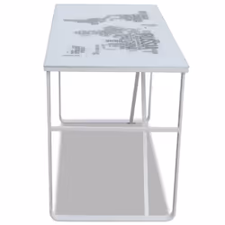 vidaXL Rectangular Desk with Map Pattern Workstation Writing Gaming Table - Additional view 4