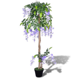 vidaXL Artificial Wisteria with Pot 120cm Fake Plant Arrangement Home Decor