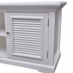 vidaXL Modern Large White Wooden TV Stand Cabinet Storage Entertainment Center