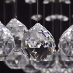 vidaXL White Ceiling Lamp with Glittering Glass Crystal Beads 8 x G9 29 cm - Additional view 6