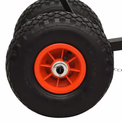 vidaXL Manual Snow Shovel with Wheels Garden Lawn Plough Blade Thrower Removal - Additional view 4