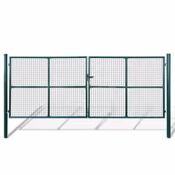 vidaXL Mesh Garden Gate Outdoor Gate Entrance Gate Animal Barrier Fencing