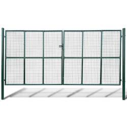 vidaXL Mesh Garden Gate 415x225cm Outdoor Patio Fencing Barrier Edging Door