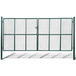 vidaXL Mesh Garden Gate 415x250cm Outdoor Patio Fencing Barrier Edging Door