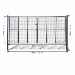 vidaXL Mesh Garden Gate 415x250cm Outdoor Patio Fencing Barrier Edging Door