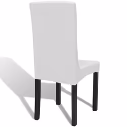 VidaXL White Straight Stretchable Chair Cover