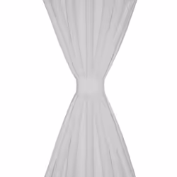 2 pcs White Micro-Satin Curtains with Loops 140 x 175 cm - Additional view 3