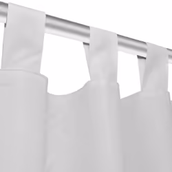2 pcs White Micro-Satin Curtains with Loops 140 x 175 cm - Additional view 4