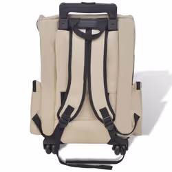 vidaXL Foldable Multipurpose Pet Trolley Beige Doggy Travel Trailer Stroller