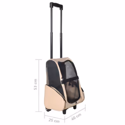 vidaXL Foldable Multipurpose Pet Trolley Beige Doggy Travel Trailer Stroller - Additional view 6