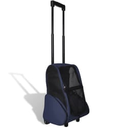 vidaXL Foldable Multipurpose Pet Trolley Blue Doggy Travel Trailer Stroller