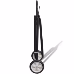 Metal Foldable Saddle Rack 84 cm Steel Saddle Rack with Wheels Black - Additional view 4
