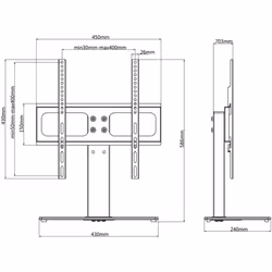 vidaXL TV Bracket LED Plasma Accessory TV Mounting Multi Sizes Multi Models - With base - Additional view 3