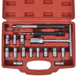 vidaXL 17 pcs Diesel Injector Seat Cutter Set Garage Car Vehicle Hand Tool