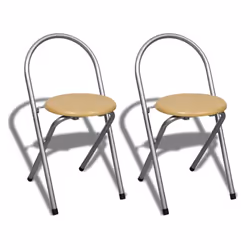 Foldable Breakfast Bar Set with 2 Chairs Small Space Dining Set 3 pcs - Additional view 4