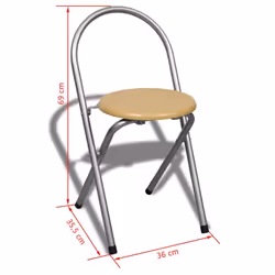 Foldable Breakfast Bar Set with 2 Chairs Small Space Dining Set 3 pcs - Additional view 8