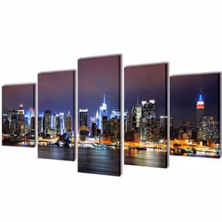 VidaXL 241550, 5 pc(s), Multicolour, Canvas, Wood, 100 x 50 cm, 1.8 cm