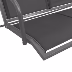 vidaXL Garden Swing Bench with Canopy Black Outdoor Porch Seat Hammock Daybed - Additional view 5