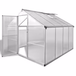 Reinforced Aluminium Greenhouse with Base Frame 6.05 m2