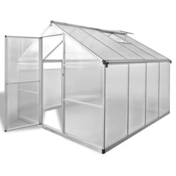 Reinforced Aluminium Greenhouse with Base Frame 6.05 m2