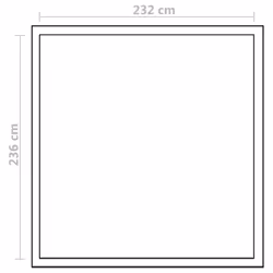 Reinforced Aluminium Greenhouse with Base Frame 6.05 m2