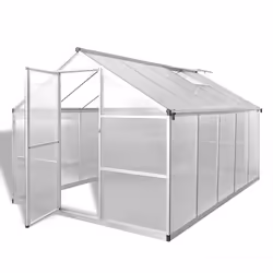 Reinforced Aluminium Greenhouse with Base Frame 7.55 m2